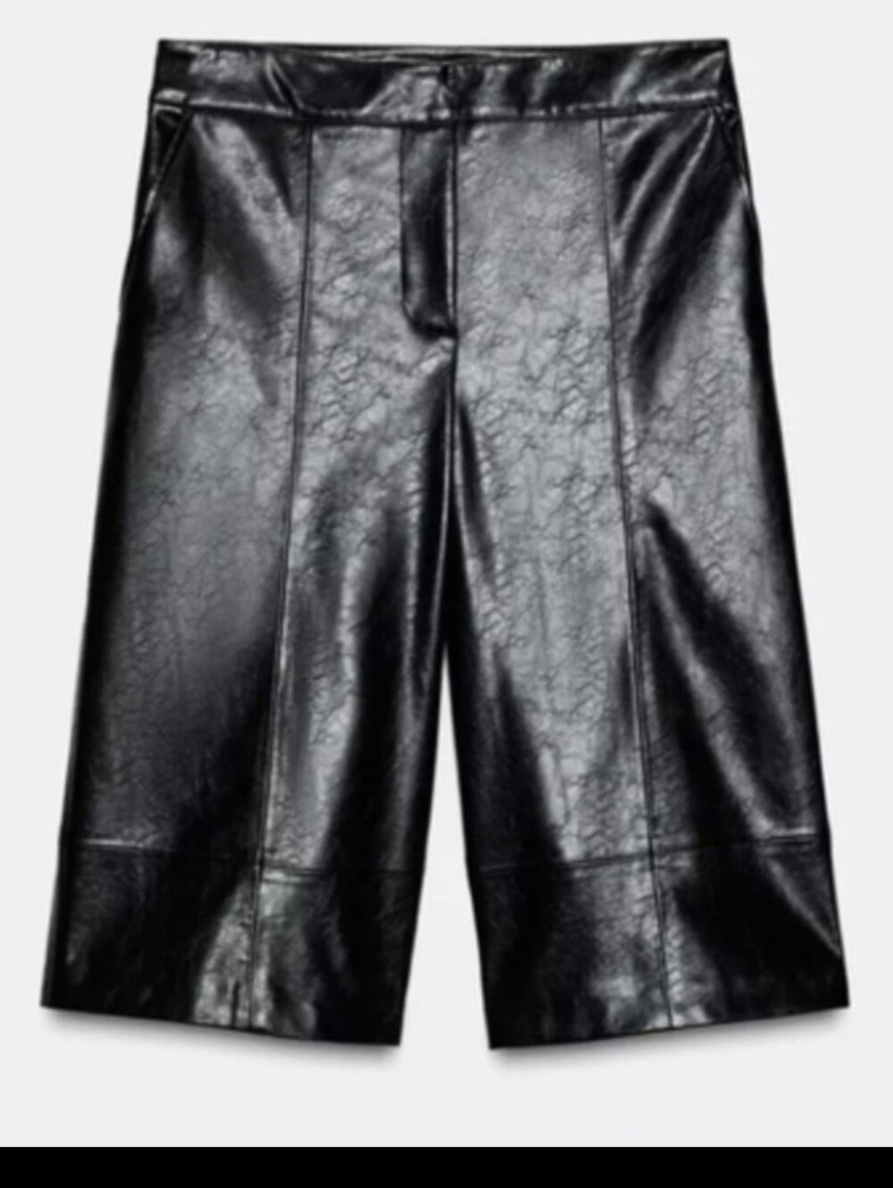 ZARA FAUX LEATHER LONG SHORTS - Picture 5 of 7